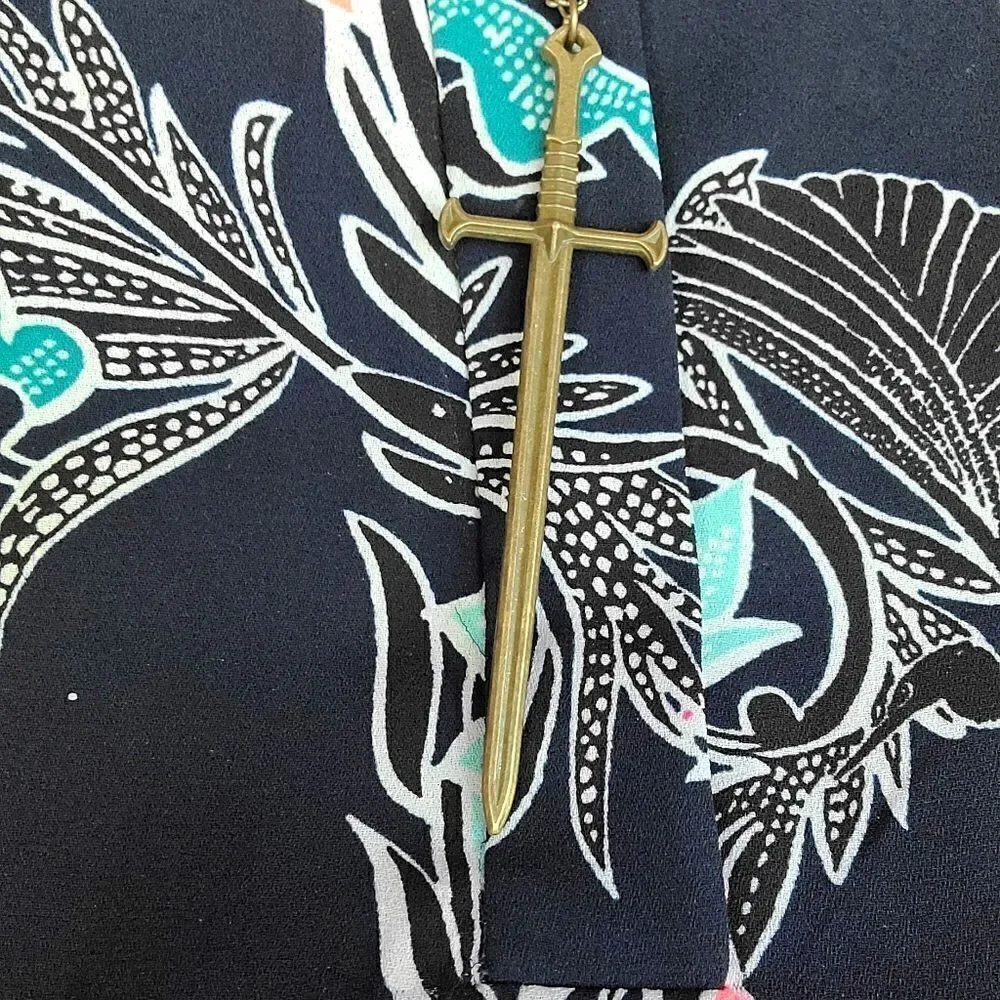 🗡 Brass Sword Pendant Necklace 🗡